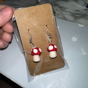 HOMEMADE mushroom earrings